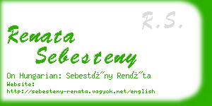 renata sebesteny business card